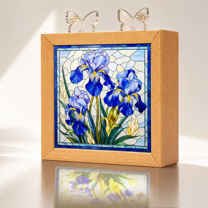 Acrylic Puzzle Night Light - Royal Iris Bloom