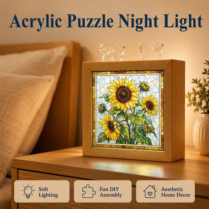 Acrylic Puzzle Night Light - Golden Harvest
