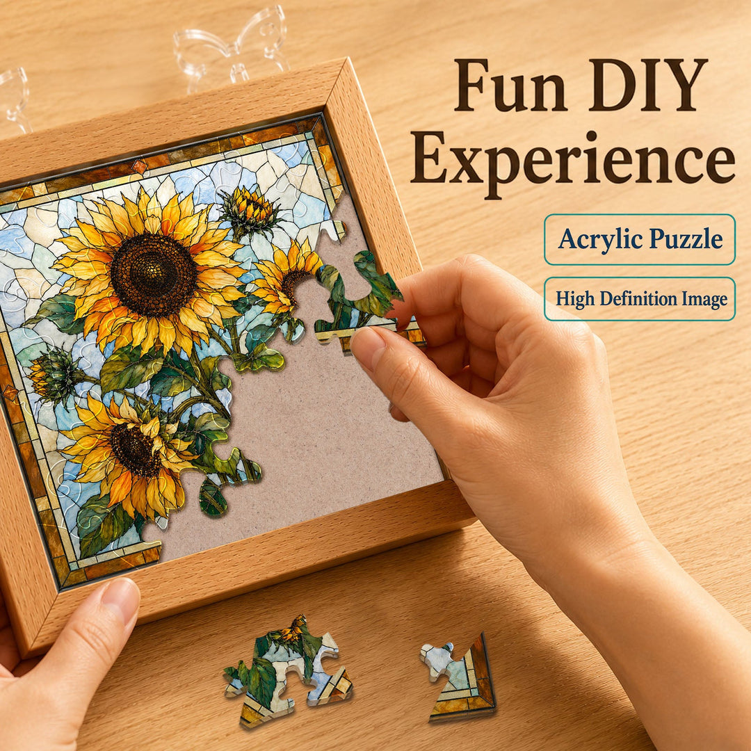 Acrylic Puzzle Night Light - Golden Harvest