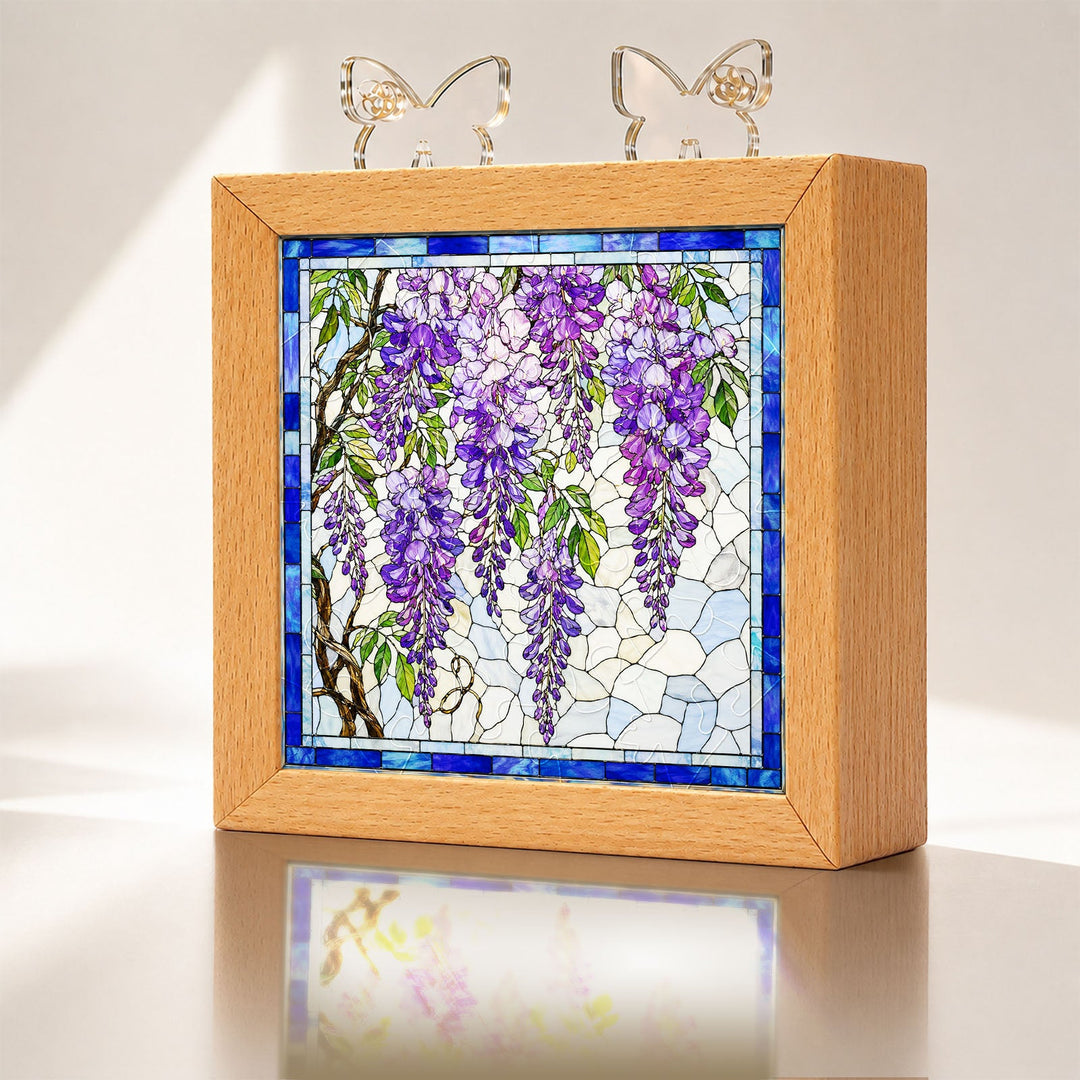 Acrylic Puzzle Night Light - Wisteria Cascade