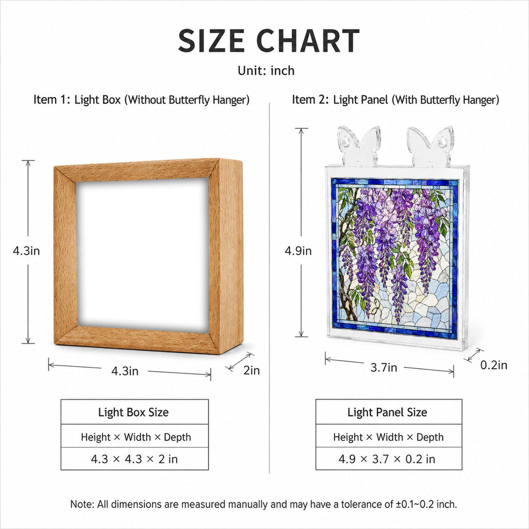 Acrylic Puzzle Night Light - Wisteria Cascade