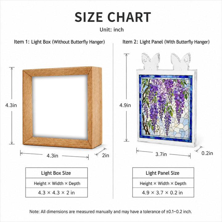 Acrylic Puzzle Night Light - Wisteria Cascade