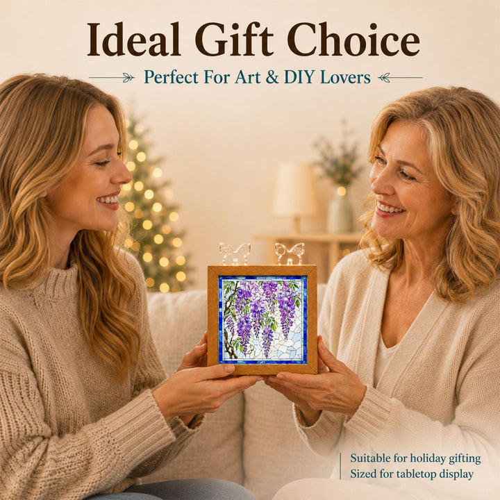 Acrylic Puzzle Night Light - Wisteria Cascade