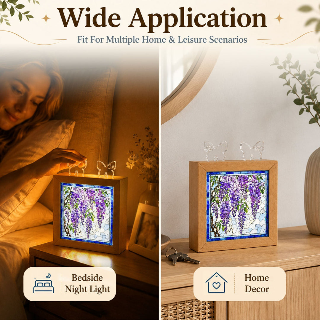 Acrylic Puzzle Night Light - Wisteria Cascade