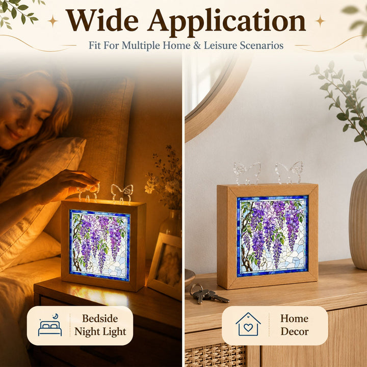 Acrylic Puzzle Night Light - Wisteria Cascade