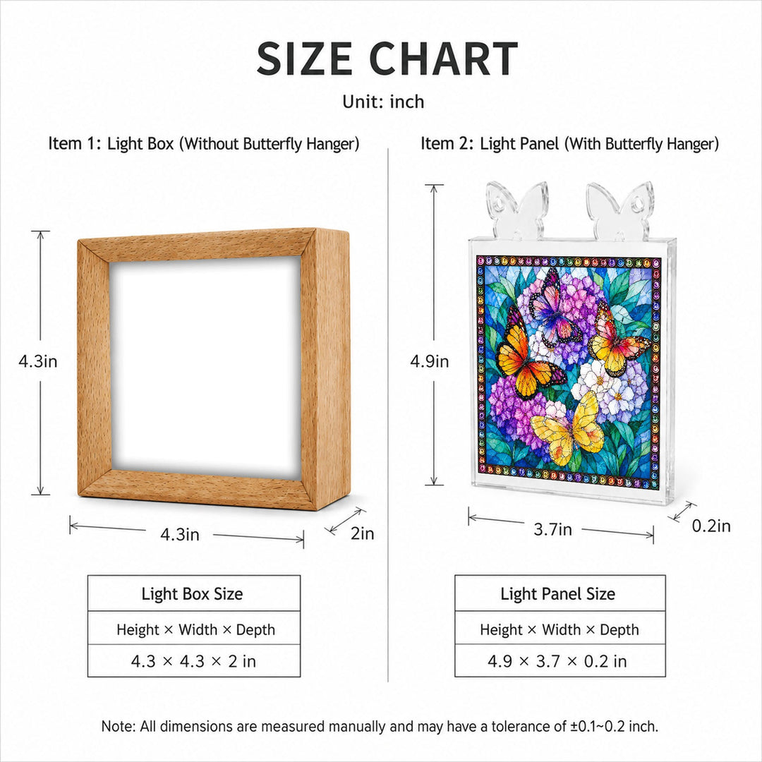 Acrylic Puzzle Night Light - Butterfly Symphony