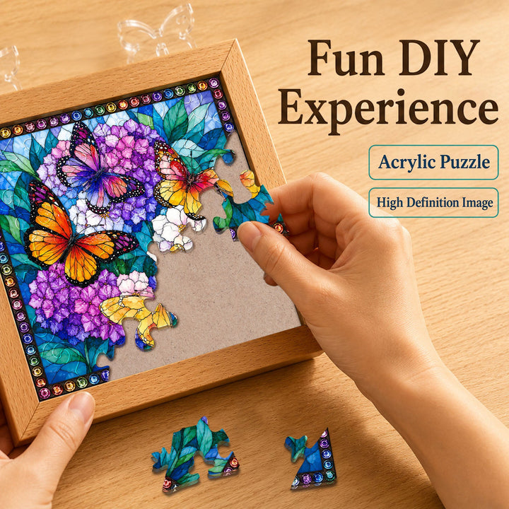 Acrylic Puzzle Night Light - Butterfly Symphony
