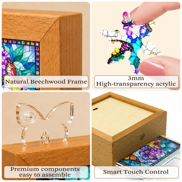 Acrylic Puzzle Night Light - Butterfly Symphony
