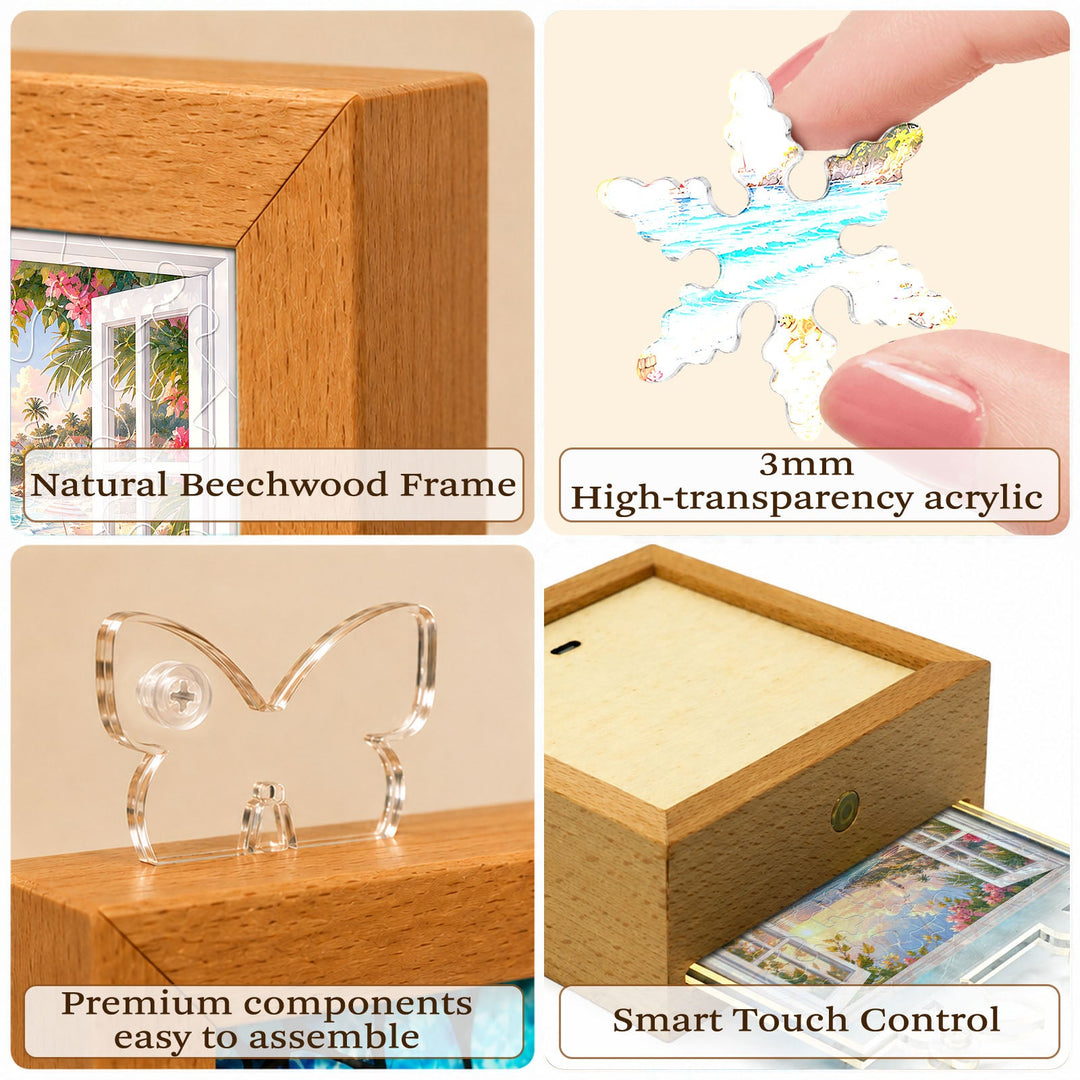 Acrylic Puzzle Night Light - Coastal Vista