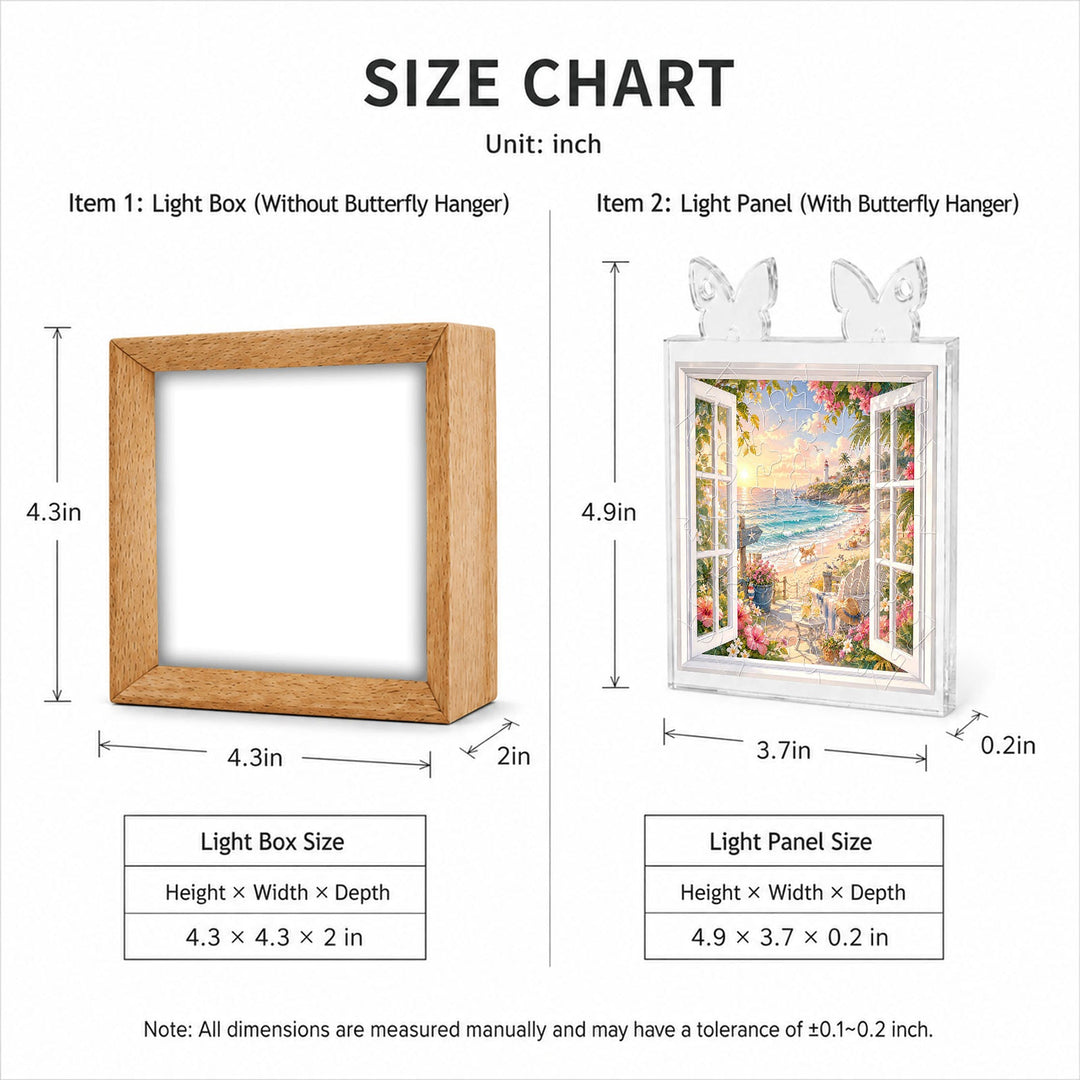 Acrylic Puzzle Night Light - Coastal Vista