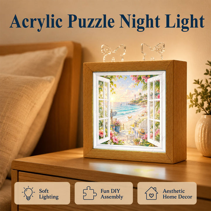 Acrylic Puzzle Night Light - Coastal Vista