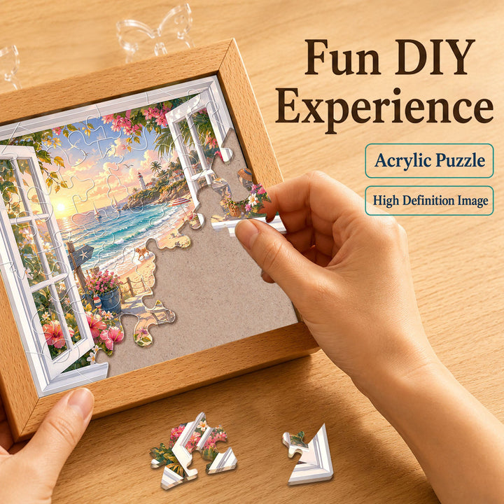 Acrylic Puzzle Night Light - Coastal Vista