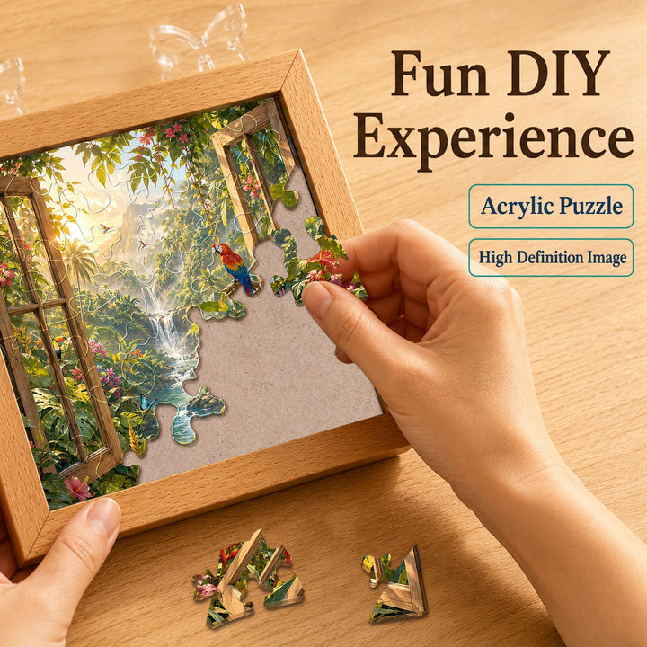 Acrylic Puzzle Night Light - Jungle Vista