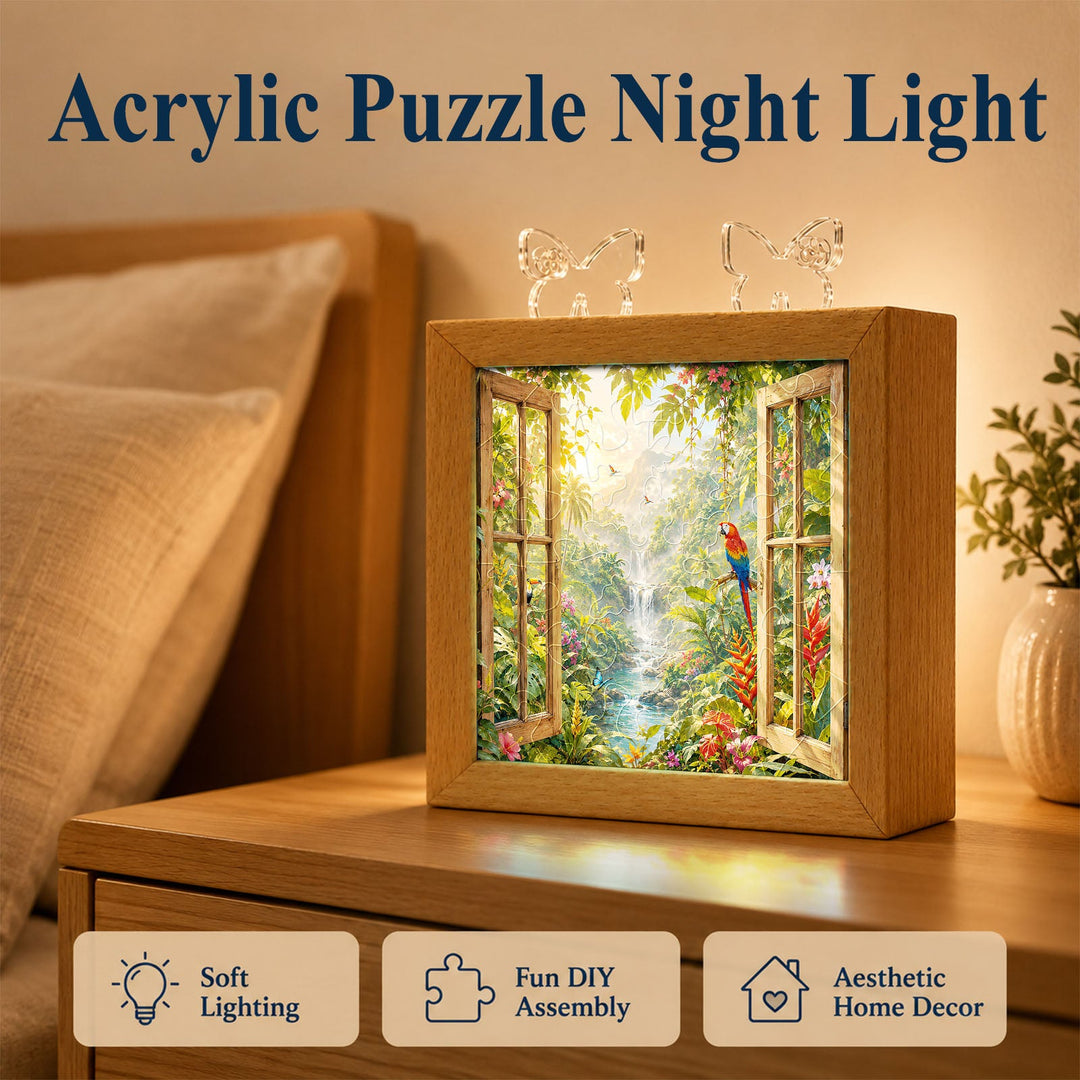 Acrylic Puzzle Night Light - Jungle Vista