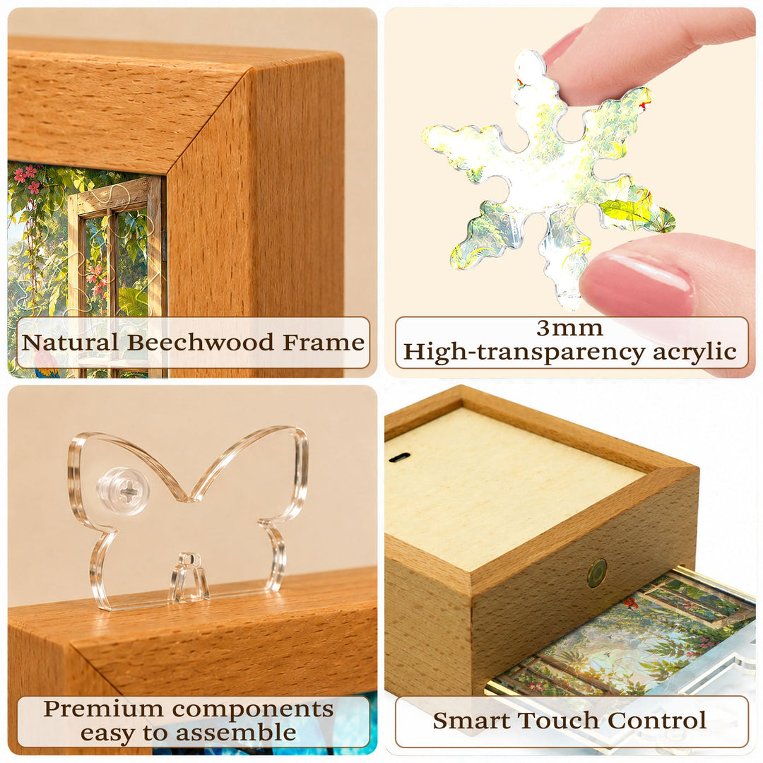 Acrylic Puzzle Night Light - Jungle Vista