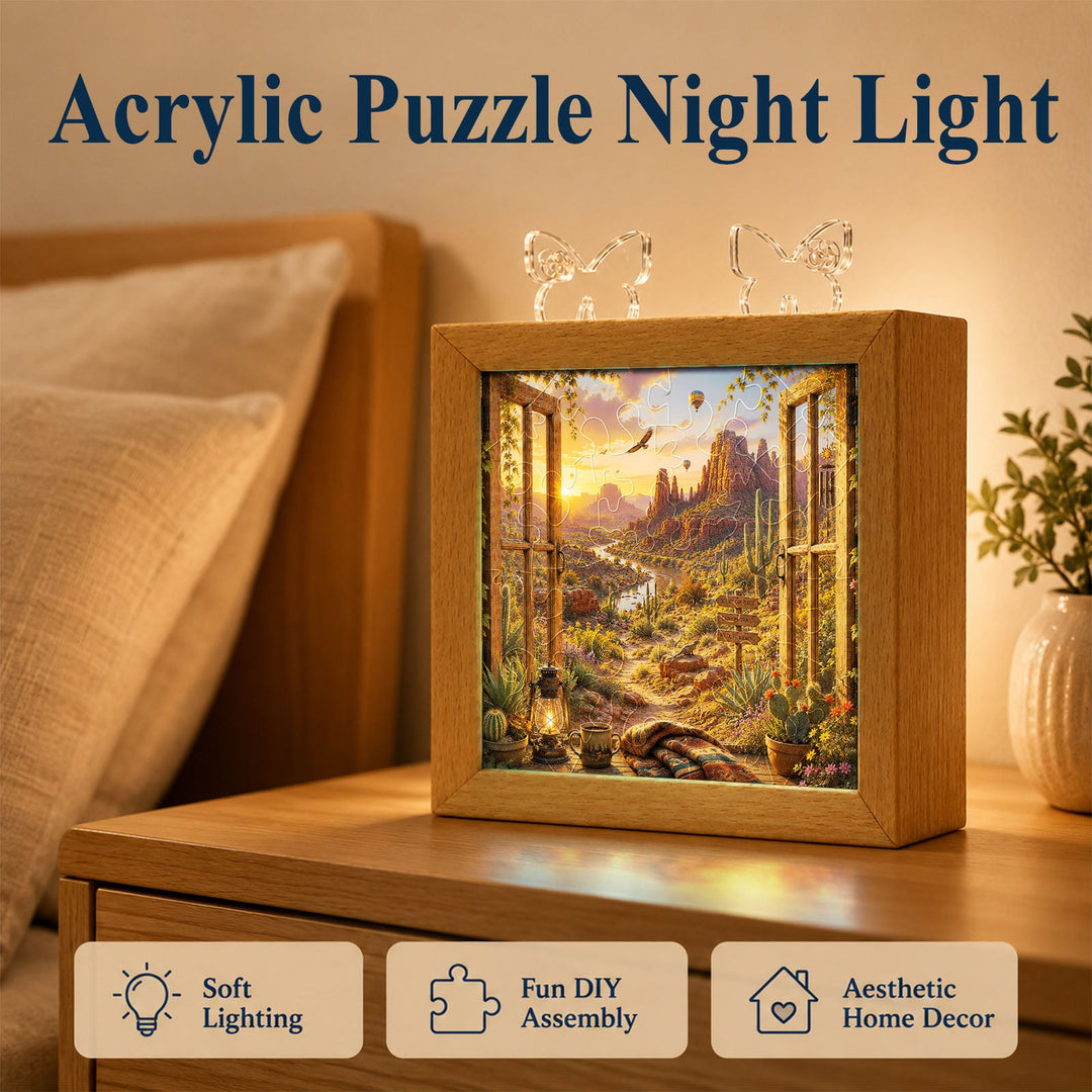Acrylic Puzzle Night Light - Canyon Vista