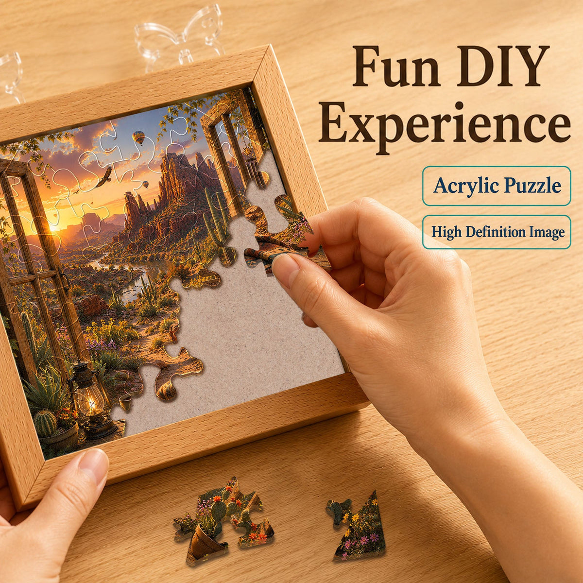 Acrylic Puzzle Night Light - Canyon Vista