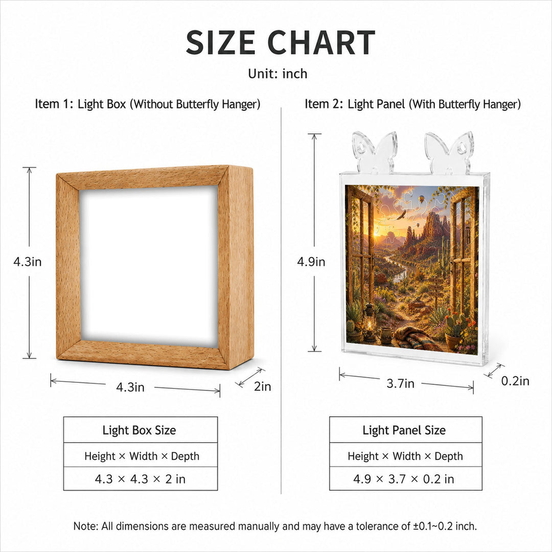 Acrylic Puzzle Night Light - Canyon Vista