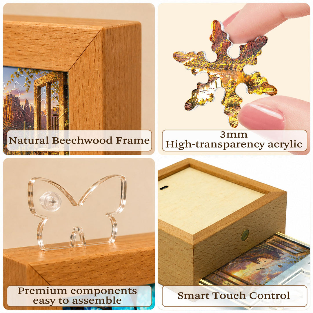 Acrylic Puzzle Night Light - Canyon Vista