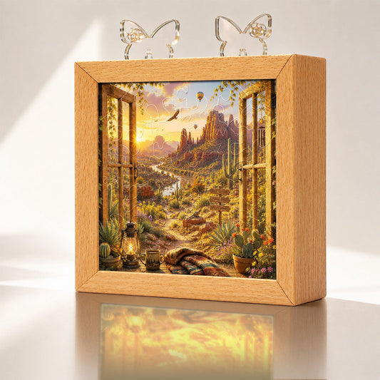 Acrylic Puzzle Night Light - Canyon Vista