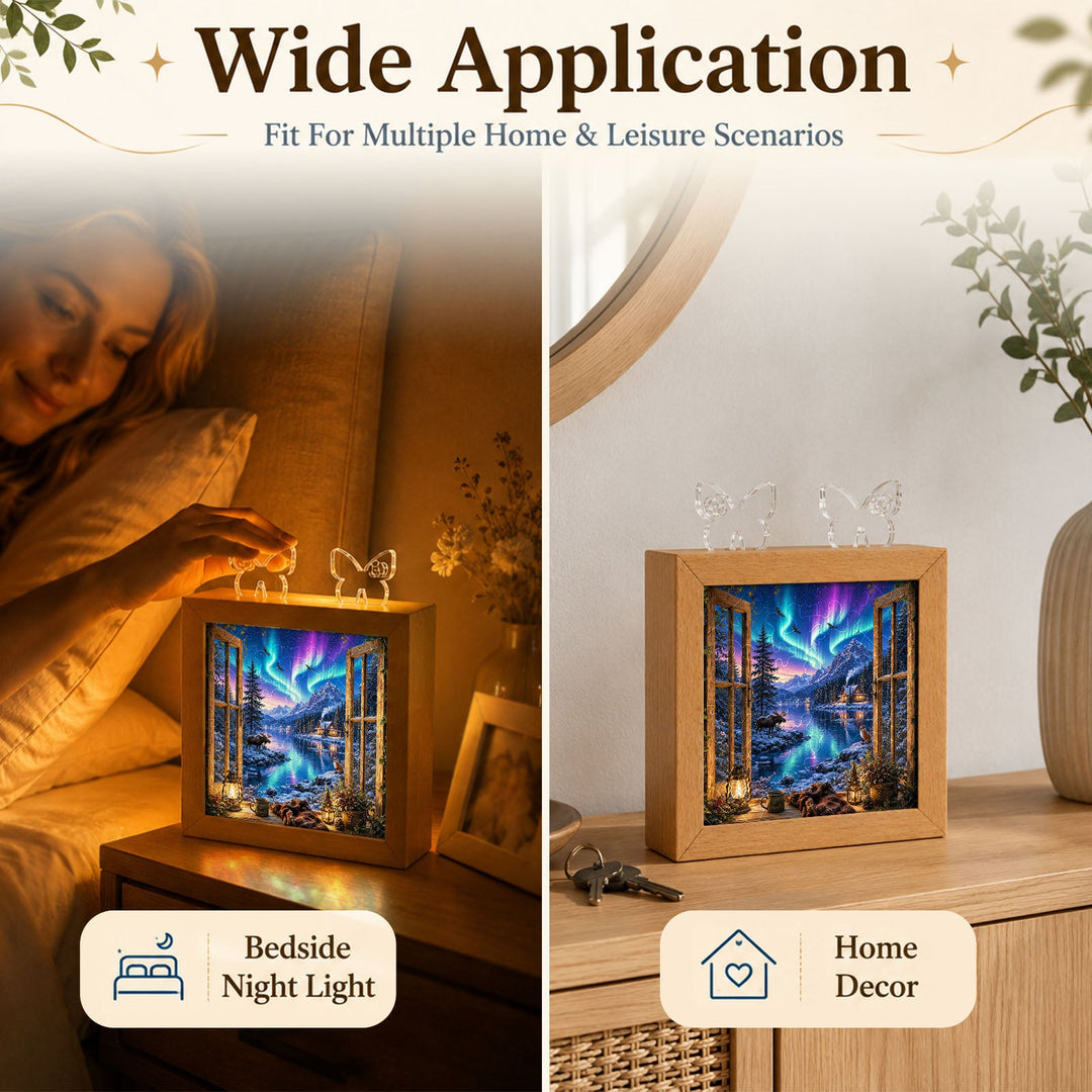 Acrylic Puzzle Night Light - Aurora Vista