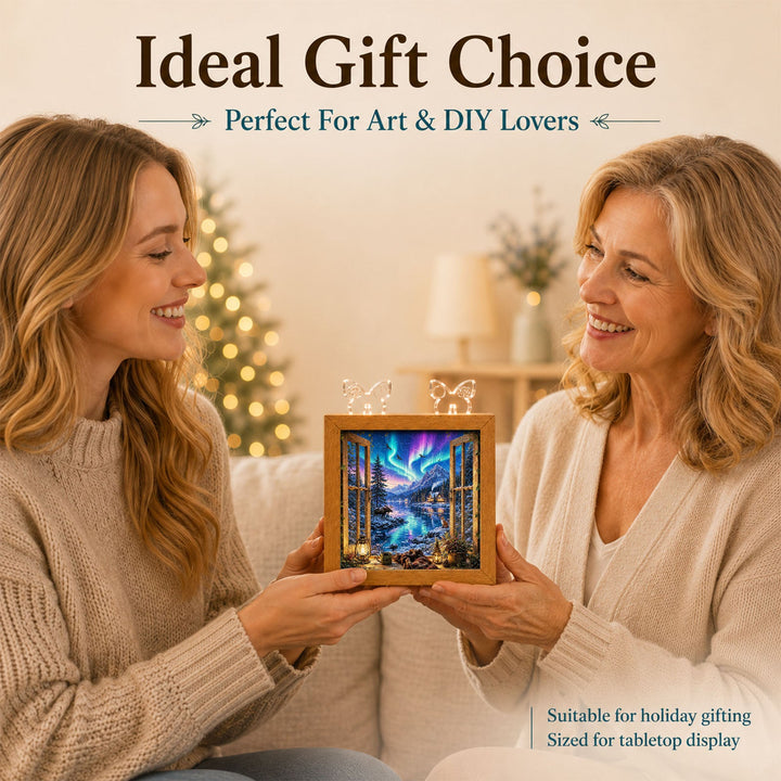 Acrylic Puzzle Night Light - Aurora Vista