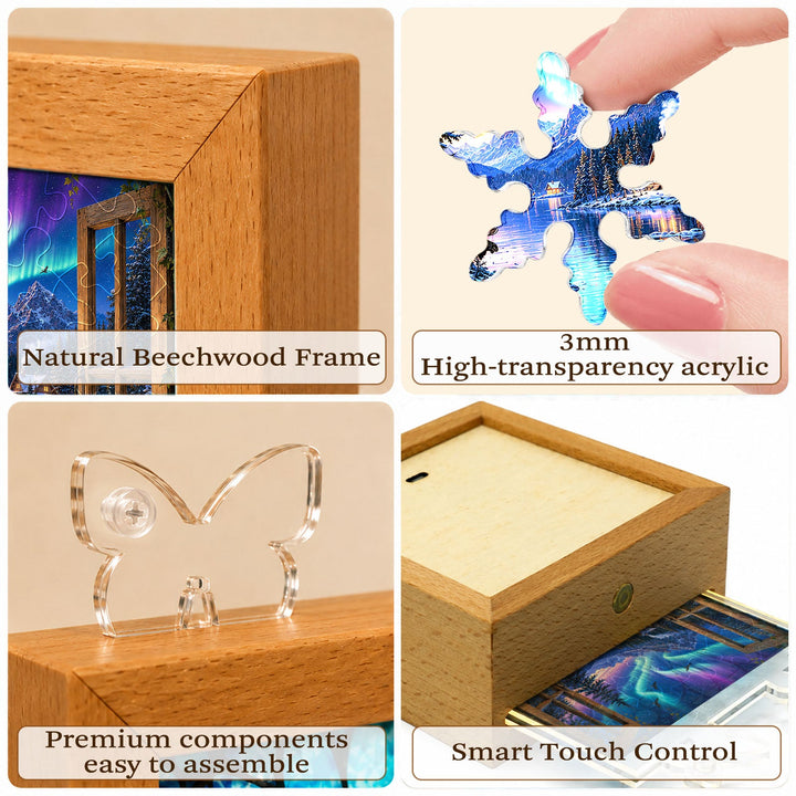 Acrylic Puzzle Night Light - Aurora Vista