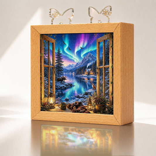 Acrylic Puzzle Night Light - Aurora Vista