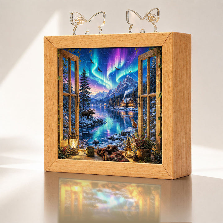 Acrylic Puzzle Night Light - Aurora Vista
