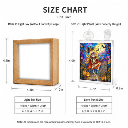 Acrylic Puzzle Night Light - Halloween Graveyard Party