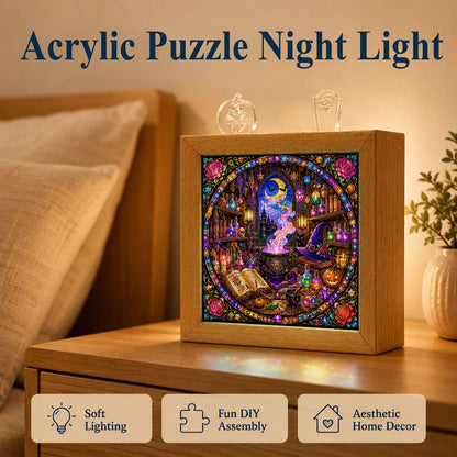 Acrylic Puzzle Night Light - Witch's Alchemy Lab