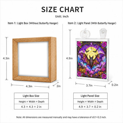 Acrylic Puzzle Night Light - Gothic Lace Bat