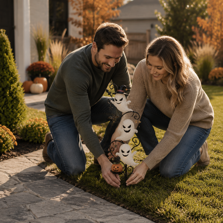 👻🎃 Cute Solar Ghost Garden Stake – The Perfect Halloween Outdoor Decoration