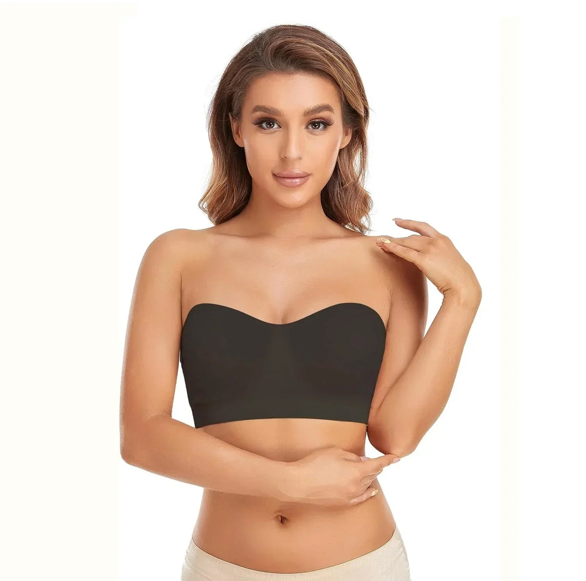 Non-Slip Bandeau Seamless Wireless Strapless Bra