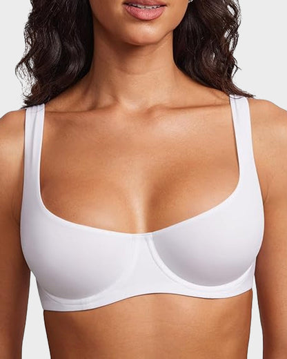 Seamless Unlined Underwire Balconette Bra