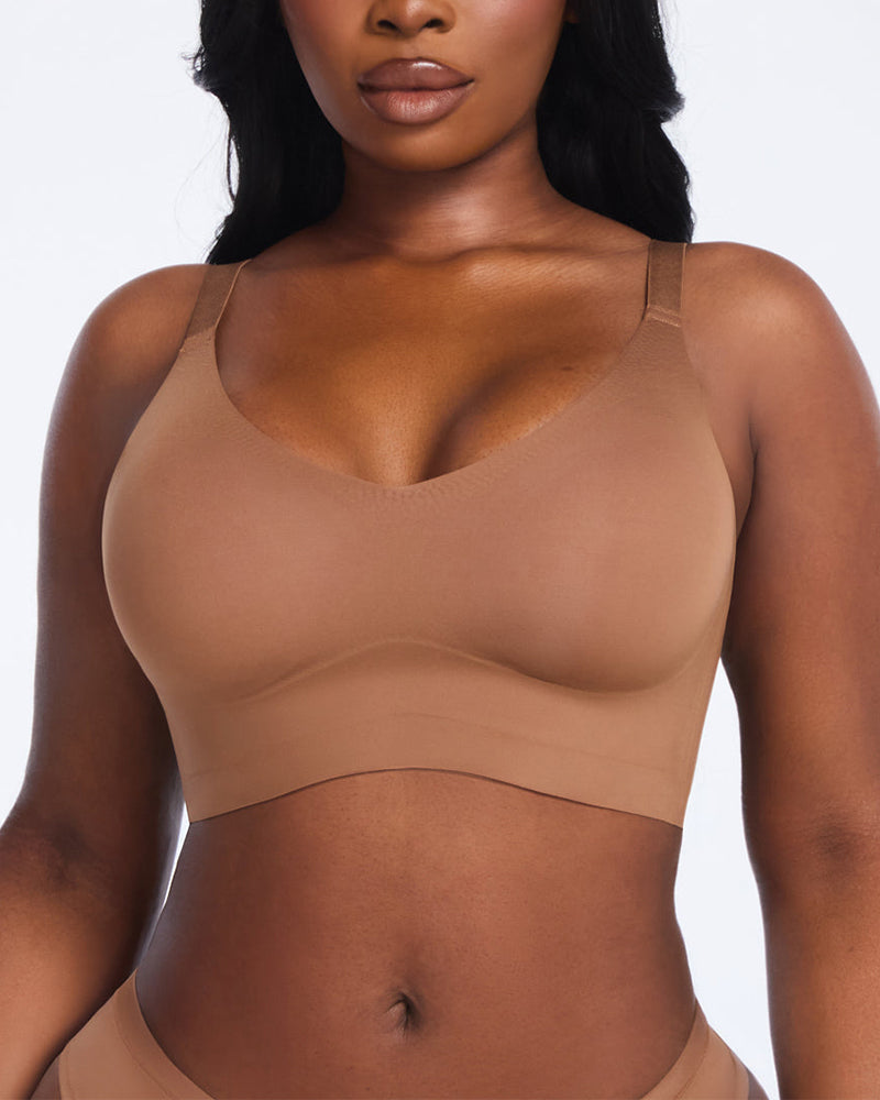 Wireless V-Neck Back & Side Smoothing Bra