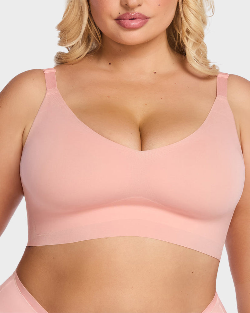 Wireless V-Neck Back & Side Smoothing Bra