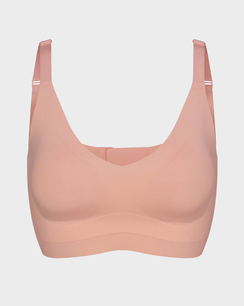 Wireless V-Neck Back & Side Smoothing Bra