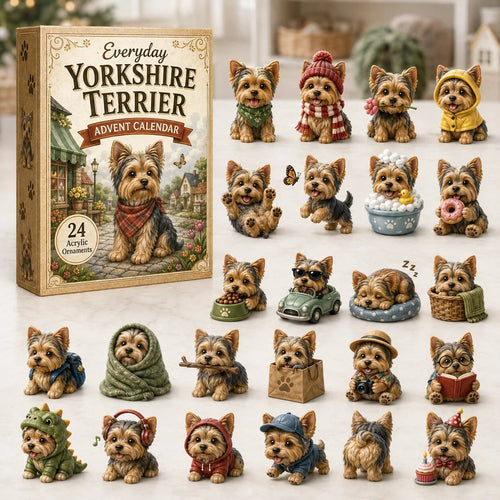 Everyday Yorkshire Terrier Advent Calendar 2026 - 24-Day  Festive Countdown