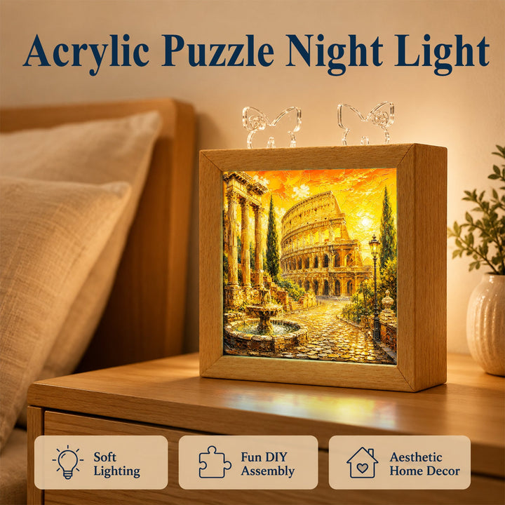 Acrylic Puzzle Night Light - Roman Sunset