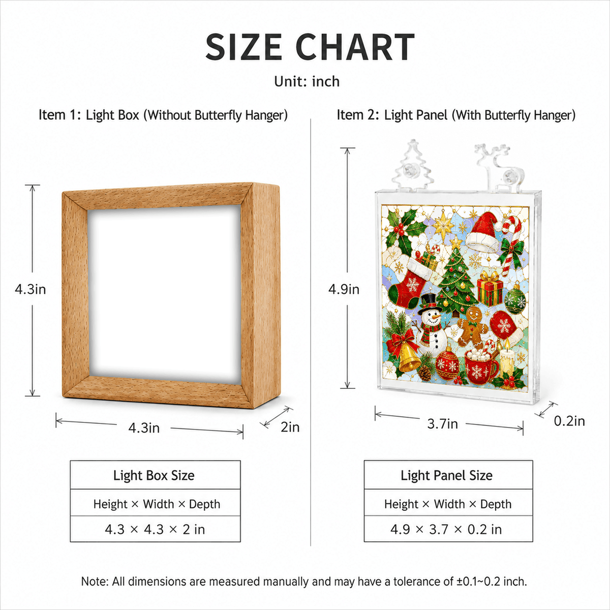Acrylic Puzzle Night Light - Festive Snowman
