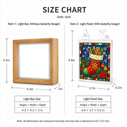 Acrylic Puzzle Night Light - Christmas Stocking for Gifts