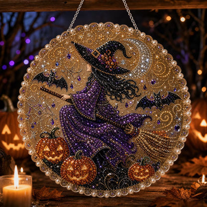 DIY Halloween Diamond Painting Pearls Painting Pendant