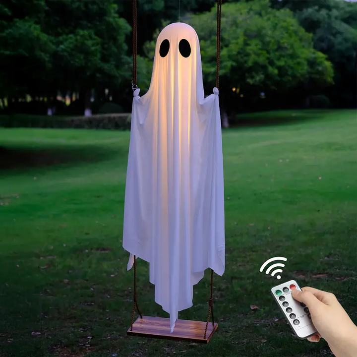 👻 49% OFF Today – Glowing Ghost Swing for Porch, Yard & Outdoor Halloween Decor