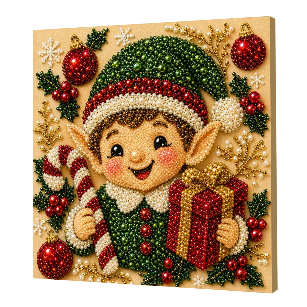 🧚Framed Christmas Elves - Pearls Painting Kit
