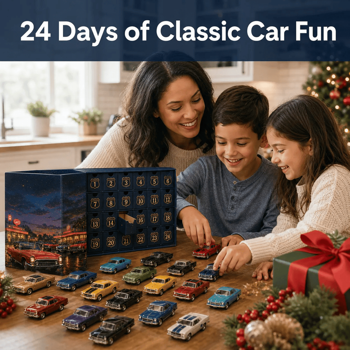 24 Days of Classic American Cars Advent Calendar – 24 Vintage Ride Collectibles for Car Lovers