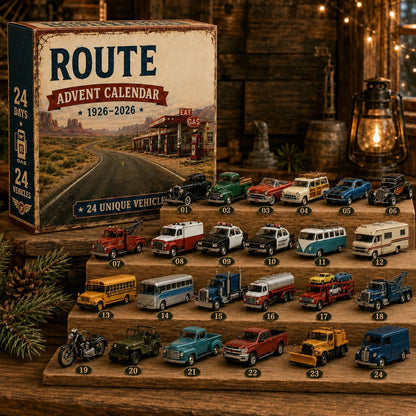 Route 66 Centennial Advent Calendar – 24 Days of  2D American Road Legends | 1926–2026 Collector’s Edition