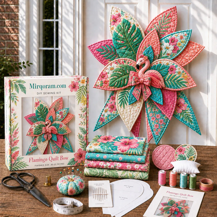 Raccoon - Handmade Quilted Door Bow DIY Sewing Kit