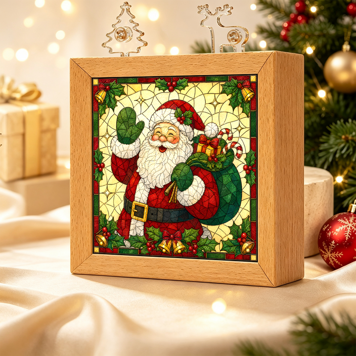 Acrylic Puzzle Night Light - Gift Giving Santa