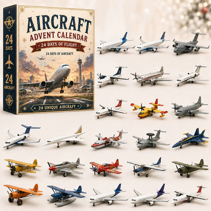 ⏳ Last Day 49% OFF – ✈️ Aircraft Advent Calendar 2026 | 24 Days of Flight with 24 Unique Miniature Airplanes, Jets & Aviation Collectibles 🎄🎁